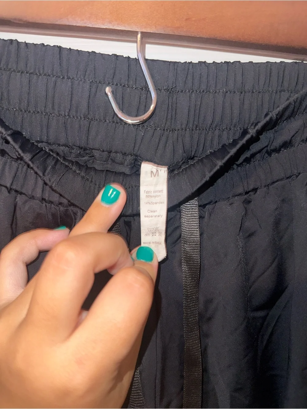 Black Women's Ruffle Drawstring Shorts - Picture 5 of 8